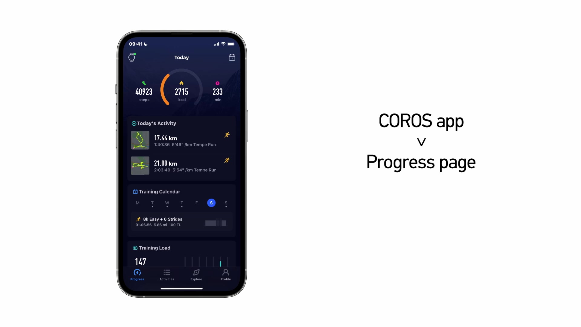 Pour débuter la création de votre plan d'entraînement marathon, lancez l'application COROS et dirigez-vous vers la page "Progress". Ici, sélectionnez votre calendrier d'entraînement. Ensuite, cliquez sur les trois points en haut à droite et choisissez "Plan de Marathon Personnalisé". Ces plans sont idéaux pour ceux qui ont déjà fini un semi-marathon et visent un temps de marathon supérieur à 3 heures et 30 minutes. Cliquez sur "Créer votre plan" et entrez vos temps récents ou estimés pour 10 km et marathon, ajustables via le bouton "Modifier" si les suggestions basées sur le prédicteur de course COROS ne correspondent pas à vos records personnels. Notez que modifier ces temps ajustera vos métriques Evolab.